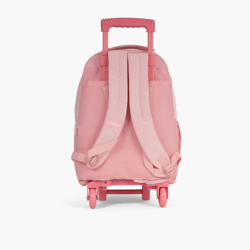 PAUSE Printed Pink Trolley Backpack for Girls - Image 3